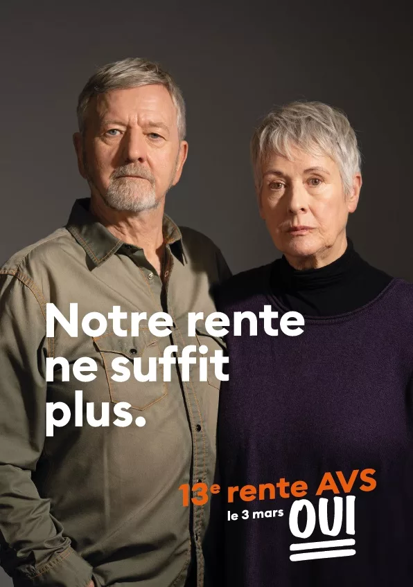 Dépliant : Notre rente ne suffit plus - OUI à la 13e rente AVS le 3 mars