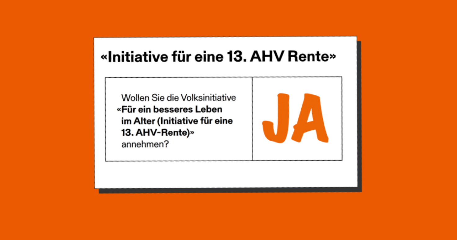 Stimmzettel 13. AHV-Rente