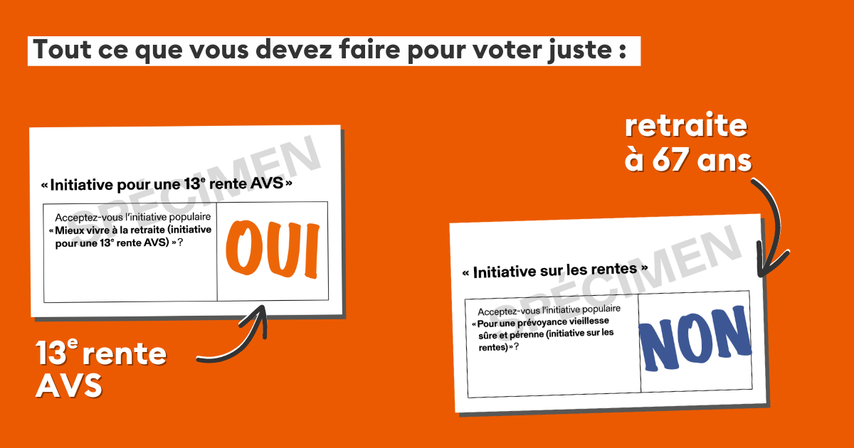 Comment voter pour la 13e rente AVS
